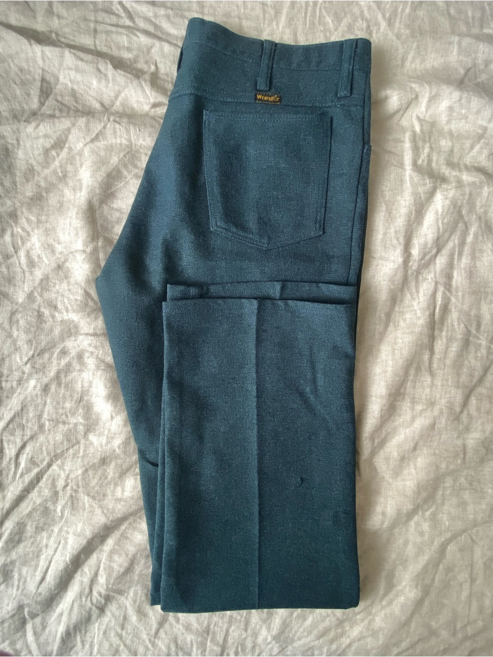 Wrangler Men's Dark Teal Work Pants / Flare